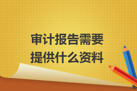 审计报告需要提供什么资料