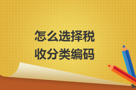 怎么选择税收分类编码