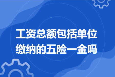 工资总额包括单位缴纳的五险一金吗