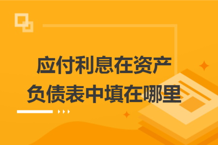 应付利息在资产负债表中填在哪里 应付利息在资产负债表中填在哪里