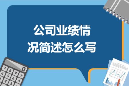 公司业绩情况简述怎么写