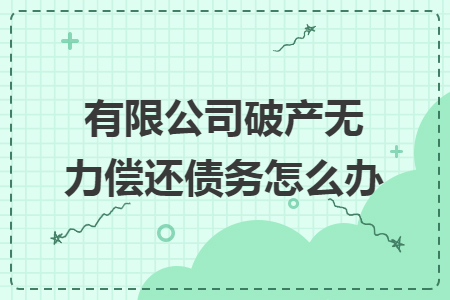 有限公司破产无力偿还债务怎么办 有限公司破产无力偿还债务怎么办