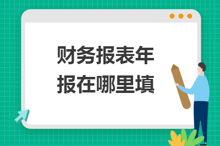 财务报表年报在哪里填