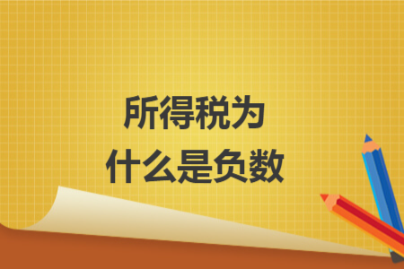 所得税为什么是负数