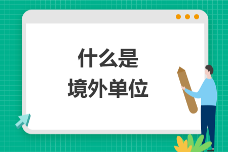 什么是境外单位