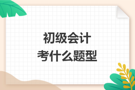初级会计考什么题型