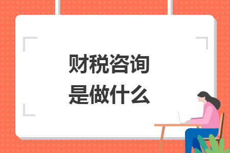 财税咨询是做什么