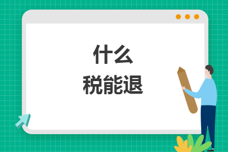 什么税能退