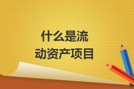 什么是流动资产项目 什么是流动资产项目