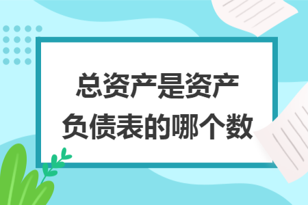 总资产是资产负债表的哪个数