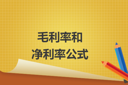 毛利率和净利率公式