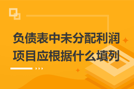 负债表中未分配利润项目应根据什么填列