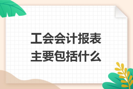 工会会计报表主要包括什么