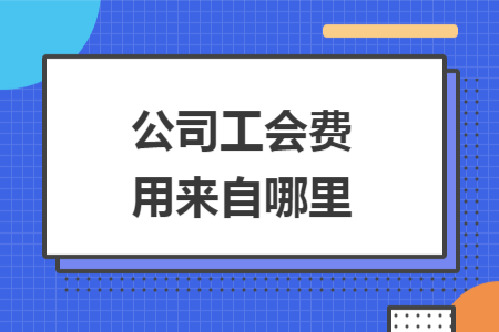 公司工会费用来自哪里