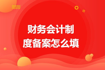 财务会计制度备案怎么填