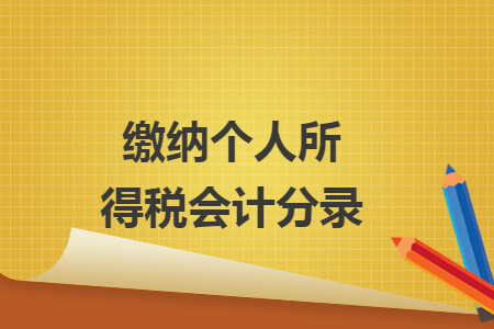 缴纳个人所得税会计分录
