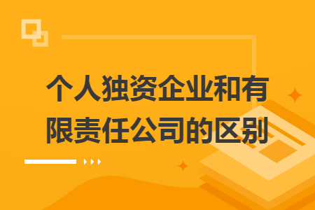个人独资企业和有限责任公司的区别