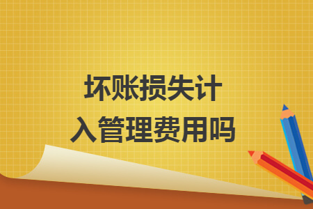 坏账损失计入管理费用吗