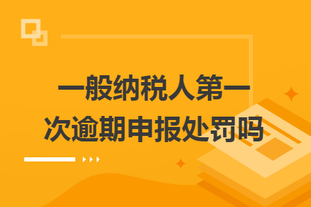 一般纳税人第一次逾期申报处罚吗
