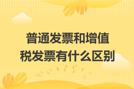 普通发票和增值税发票有什么区别