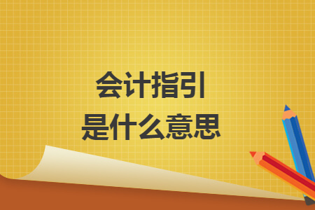 会计指引是什么意思