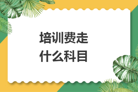 培训费走什么科目