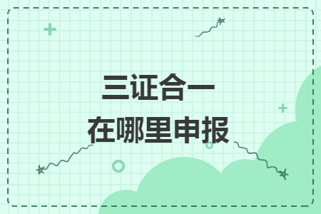 三证合一在哪里申报