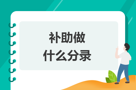 补助做什么分录