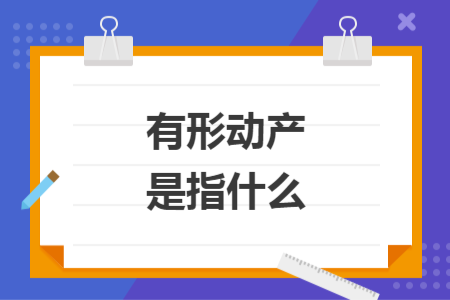 有形动产是指什么