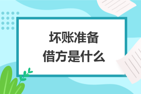 坏账准备借方是什么