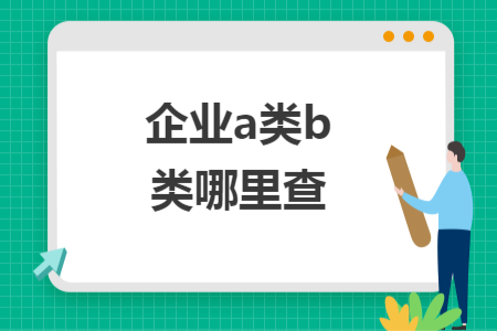 企业a类b类哪里查