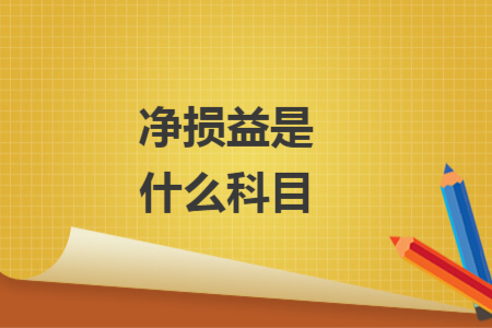 净损益是什么科目