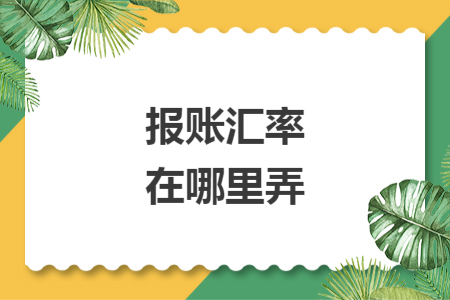报账汇率在哪里弄