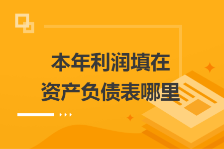 本年利润填在资产负债表哪里
