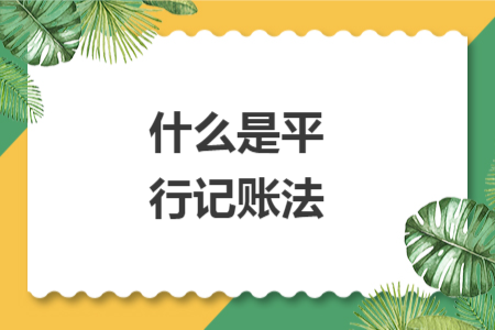 什么是平行记账法