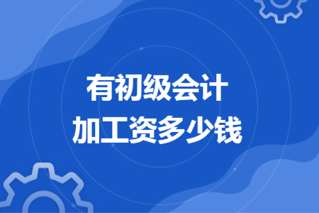 有初级会计加工资多少钱