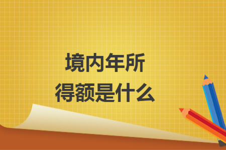境内年所得额是什么