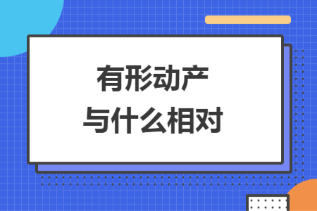 有形动产与什么相对