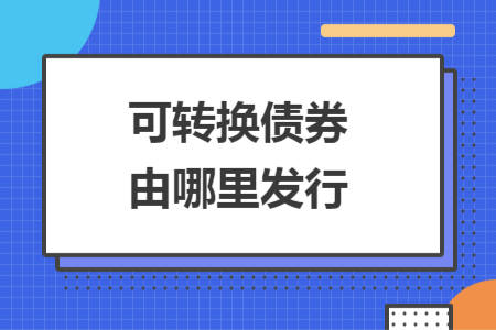 可转换债券由哪里发行