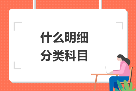什么明细分类科目