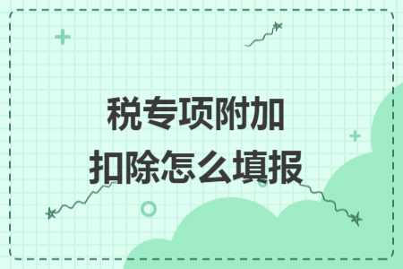 税专项附加扣除怎么填报