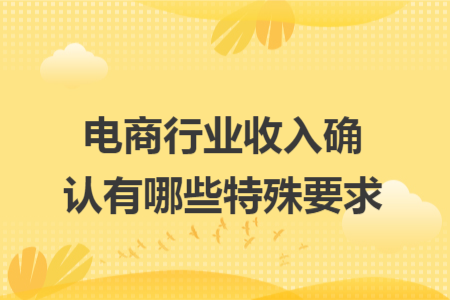 电商行业收入确认有哪些特殊要求