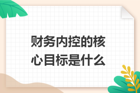 财务内控的核心目标是什么