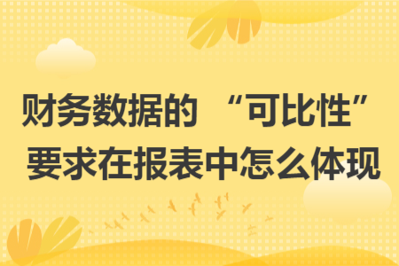 财务数据的 “可比性” 要求在报表中怎么体现