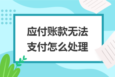 应付账款无法支付怎么处理