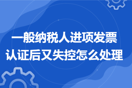 一般纳税人进项发票认证后又失控怎么处理
