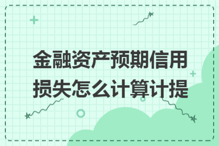 金融资产预期信用损失怎么计算计提