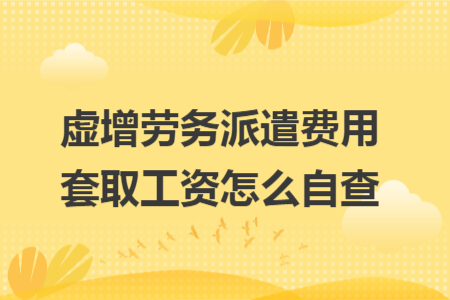 虚增劳务派遣费用套取工资怎么自查 虚增劳务派遣费用套取工资怎么自查