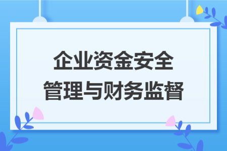企业资金安全管理与财务监督