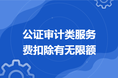 公证审计类服务费扣除有无限额 公证审计类服务费扣除有无限额